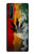 W3890 Reggae Rasta Flag Smoke Hülle Schutzhülle Taschen und Leder Flip für Sony Xperia 1 III