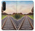 W3866 Railway Straight Train Track Hülle Schutzhülle Taschen und Leder Flip für Sony Xperia 1 II