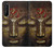 W3874 Buddha Face Ohm Symbol Hülle Schutzhülle Taschen und Leder Flip für Sony Xperia 1 II
