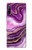 W3896 Purple Marble Gold Streaks Hülle Schutzhülle Taschen und Leder Flip für Sony Xperia L4
