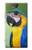 W3888 Macaw Face Bird Hülle Schutzhülle Taschen und Leder Flip für Sony Xperia XA2