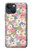 W3688 Floral Flower Art Pattern Hülle Schutzhülle Taschen und Leder Flip für iPhone 14