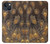 W3691 Gold Peacock Feather Hülle Schutzhülle Taschen und Leder Flip für iPhone 14