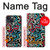 W3712 Pop Art Pattern Hülle Schutzhülle Taschen und Leder Flip für iPhone 14