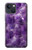W3713 Purple Quartz Amethyst Graphic Printed Hülle Schutzhülle Taschen und Leder Flip für iPhone 14