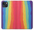 W3799 Cute Vertical Watercolor Rainbow Hülle Schutzhülle Taschen und Leder Flip für iPhone 14