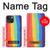 W3799 Cute Vertical Watercolor Rainbow Hülle Schutzhülle Taschen und Leder Flip für iPhone 14
