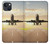 W3837 Airplane Take off Sunrise Hülle Schutzhülle Taschen und Leder Flip für iPhone 14