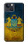 W3858 Ukraine Vintage Flag Hülle Schutzhülle Taschen und Leder Flip für iPhone 14