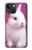 W3870 Cute Baby Bunny Hülle Schutzhülle Taschen und Leder Flip für iPhone 14