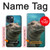 W3871 Cute Baby Hippo Hippopotamus Hülle Schutzhülle Taschen und Leder Flip für iPhone 14