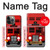 W2058 England British Double Decker Bus Hülle Schutzhülle Taschen und Leder Flip für iPhone 14 Pro