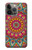 W3694 Hippie Art Pattern Hülle Schutzhülle Taschen und Leder Flip für iPhone 14 Pro