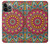 W3694 Hippie Art Pattern Hülle Schutzhülle Taschen und Leder Flip für iPhone 14 Pro