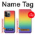 W3698 LGBT Gradient Pride Flag Hülle Schutzhülle Taschen und Leder Flip für iPhone 14 Pro