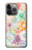 W3705 Pastel Floral Flower Hülle Schutzhülle Taschen und Leder Flip für iPhone 14 Pro