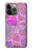 W3710 Pink Love Heart Hülle Schutzhülle Taschen und Leder Flip für iPhone 14 Pro