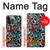W3712 Pop Art Pattern Hülle Schutzhülle Taschen und Leder Flip für iPhone 14 Pro