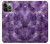W3713 Purple Quartz Amethyst Graphic Printed Hülle Schutzhülle Taschen und Leder Flip für iPhone 14 Pro