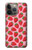 W3719 Strawberry Pattern Hülle Schutzhülle Taschen und Leder Flip für iPhone 14 Pro