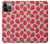 W3719 Strawberry Pattern Hülle Schutzhülle Taschen und Leder Flip für iPhone 14 Pro