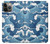 W3751 Wave Pattern Hülle Schutzhülle Taschen und Leder Flip für iPhone 14 Pro