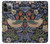 W3791 William Morris Strawberry Thief Fabric Hülle Schutzhülle Taschen und Leder Flip für iPhone 14 Pro