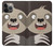 W3855 Sloth Face Cartoon Hülle Schutzhülle Taschen und Leder Flip für iPhone 14 Pro