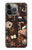 W3877 Dark Academia Hülle Schutzhülle Taschen und Leder Flip für iPhone 14 Pro