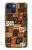 W3460 Mali Art Pattern Hülle Schutzhülle Taschen und Leder Flip für iPhone 14 Plus