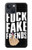 W3598 Middle Finger Fuck Fake Friend Hülle Schutzhülle Taschen und Leder Flip für iPhone 14 Plus