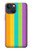 W3678 Colorful Rainbow Vertical Hülle Schutzhülle Taschen und Leder Flip für iPhone 14 Plus