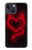 W3682 Devil Heart Hülle Schutzhülle Taschen und Leder Flip für iPhone 14 Plus