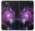 W3689 Galaxy Outer Space Planet Hülle Schutzhülle Taschen und Leder Flip für iPhone 14 Plus