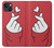 W3701 Mini Heart Love Sign Hülle Schutzhülle Taschen und Leder Flip für iPhone 14 Plus
