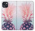 W3711 Pink Pineapple Hülle Schutzhülle Taschen und Leder Flip für iPhone 14 Plus