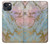 W3717 Rose Gold Blue Pastel Marble Graphic Printed Hülle Schutzhülle Taschen und Leder Flip für iPhone 14 Plus