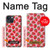 W3719 Strawberry Pattern Hülle Schutzhülle Taschen und Leder Flip für iPhone 14 Plus
