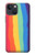W3799 Cute Vertical Watercolor Rainbow Hülle Schutzhülle Taschen und Leder Flip für iPhone 14 Plus