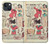 W3820 Vintage Cowgirl Fashion Paper Doll Hülle Schutzhülle Taschen und Leder Flip für iPhone 14 Plus