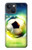 W3844 Glowing Football Soccer Ball Hülle Schutzhülle Taschen und Leder Flip für iPhone 14 Plus