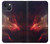 W3897 Red Nebula Space Hülle Schutzhülle Taschen und Leder Flip für iPhone 14 Plus