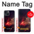 W3897 Red Nebula Space Hülle Schutzhülle Taschen und Leder Flip für iPhone 14 Plus