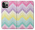 W3514 Rainbow Zigzag Hülle Schutzhülle Taschen und Leder Flip für iPhone 14 Pro Max