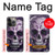 W3582 Purple Sugar Skull Hülle Schutzhülle Taschen und Leder Flip für iPhone 14 Pro Max