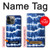 W3671 Blue Tie Dye Hülle Schutzhülle Taschen und Leder Flip für iPhone 14 Pro Max