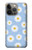 W3681 Daisy Flowers Pattern Hülle Schutzhülle Taschen und Leder Flip für iPhone 14 Pro Max