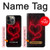 W3682 Devil Heart Hülle Schutzhülle Taschen und Leder Flip für iPhone 14 Pro Max