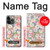 W3688 Floral Flower Art Pattern Hülle Schutzhülle Taschen und Leder Flip für iPhone 14 Pro Max