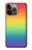 W3698 LGBT Gradient Pride Flag Hülle Schutzhülle Taschen und Leder Flip für iPhone 14 Pro Max